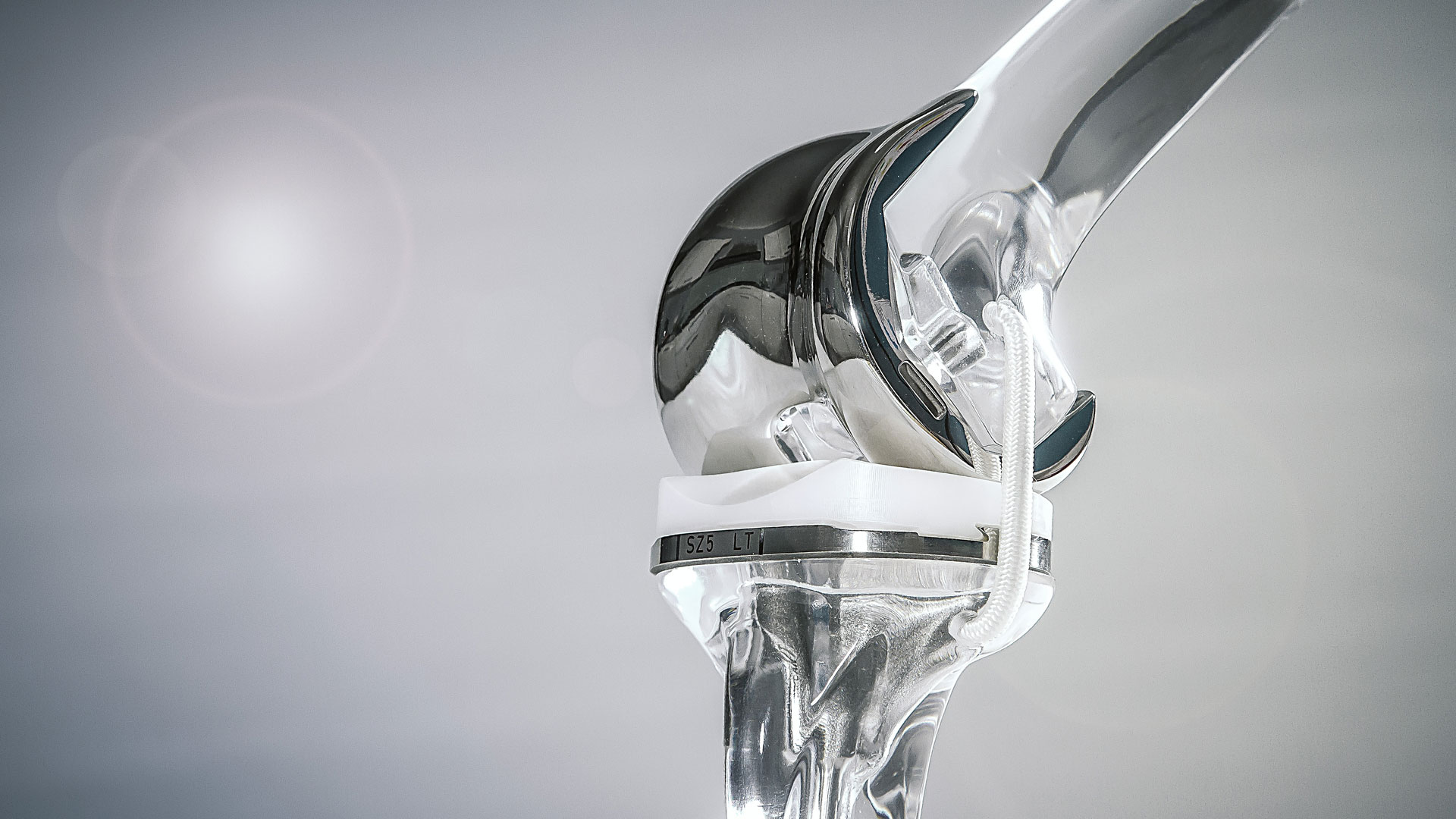An example of a complete knee implant product from Orchid Orthopedic Solutions.