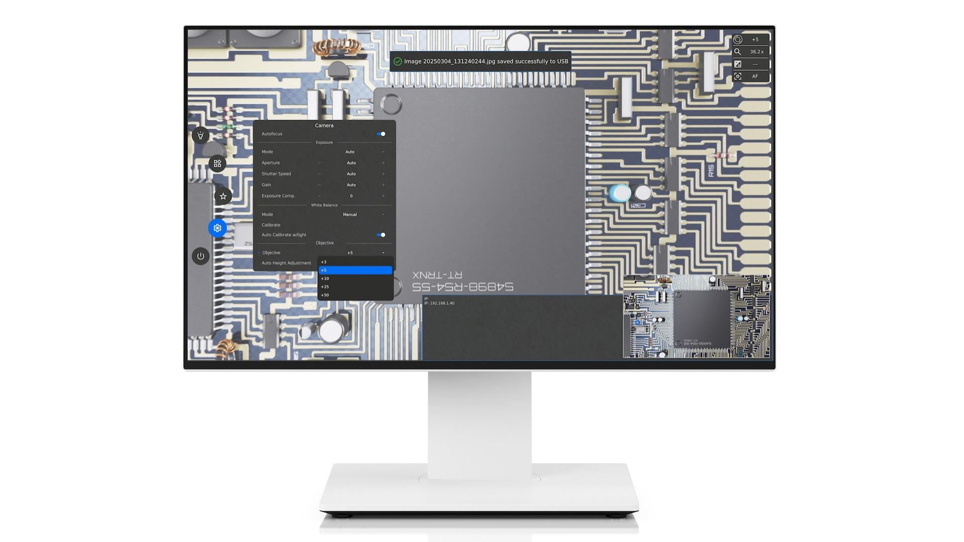 ZEISS Smartzoom 100 software screen