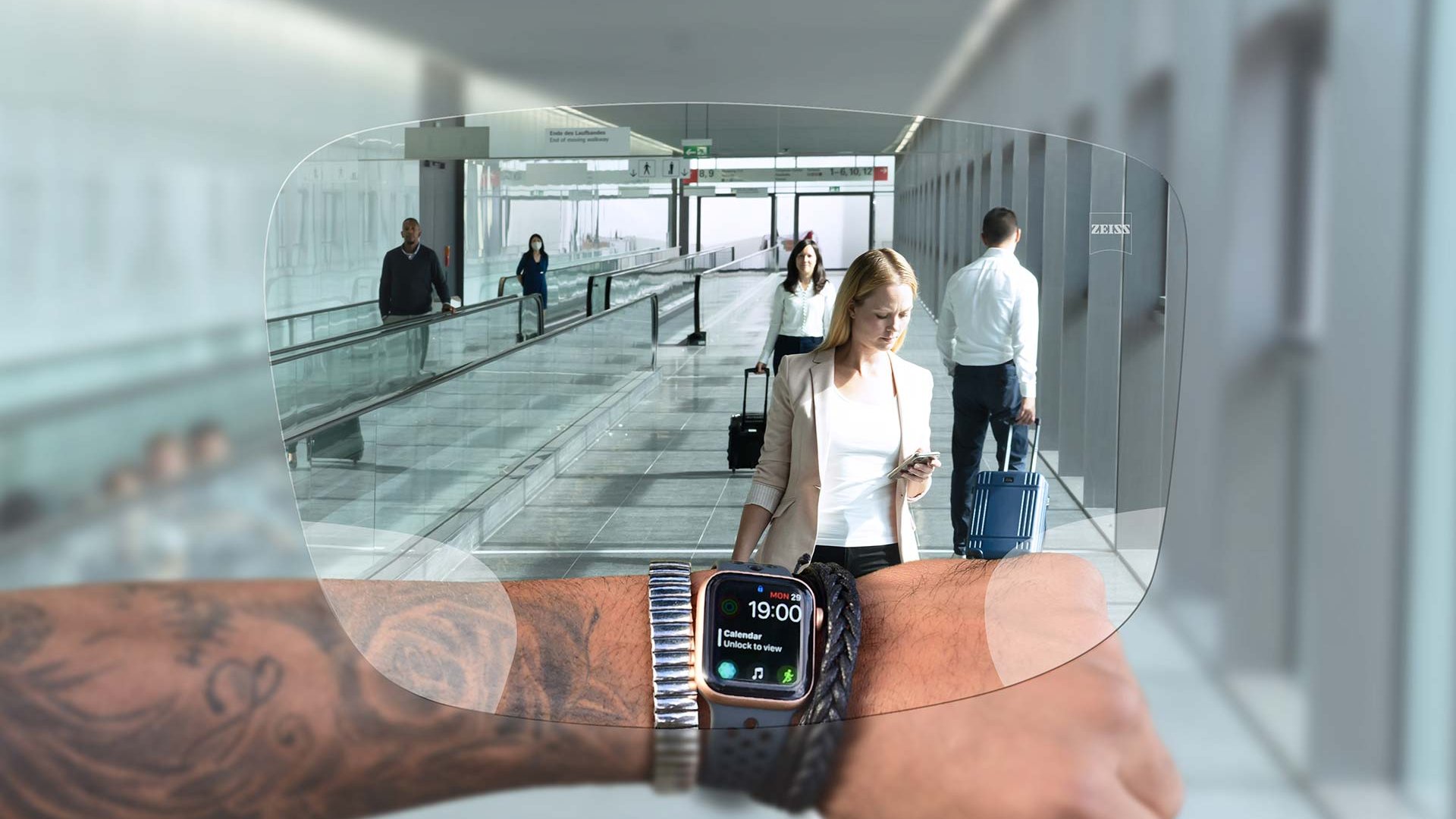 Visualisation of ZEISS SmartLife Digital Lenses. The image shows the view through the lenses. 